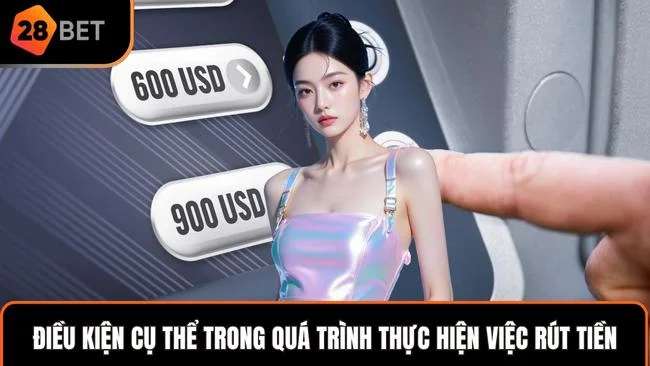 Điều kiện cụ thể trong quá trình thực hiện việc rút tiền